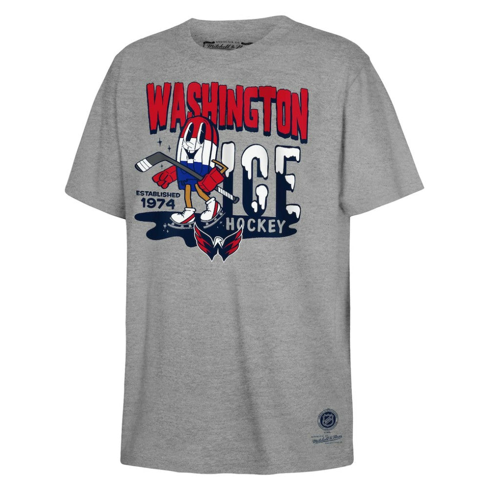 Washington Capitals Mitchell & Ness Youth Ice Hockey T-Shirt - Gray T-shirts