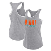 Miami Dolphins Women's Plus Size Fuel Tank Top - Heather Gray for sale