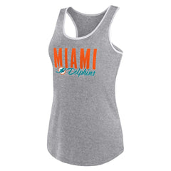 Miami Dolphins Women's Plus Size Fuel Tank Top - Heather Gray for sale