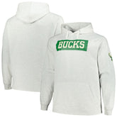 Milwaukee Bucks Big & Tall Raglan Tri-Blend Pullover Hoodie - Ash on sale