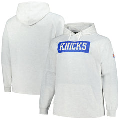 New York Knicks Big & Tall Raglan Tri-Blend Pullover Hoodie - Ash on sale