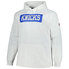New York Knicks Big & Tall Raglan Tri-Blend Pullover Hoodie - Ash on sale