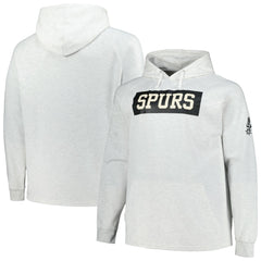 San Antonio Spurs Big & Tall Raglan Tri-Blend Pullover Hoodie - Ash on sale