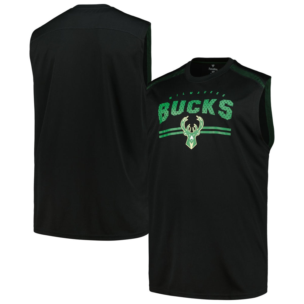Milwaukee Bucks Big & Tall Birdseye Muscle Tank Top - Black shop