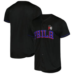 Philadelphia 76ers Pop Baseball Jersey - Black on sale