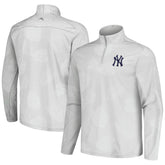 New York Yankees Tommy Bahama Delray Frond IslandZone Half-Zip Jacket Gray