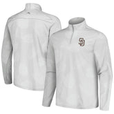 San Diego Padres Tommy Bahama Delray Frond IslandZone Half-Zip Jacket Gray