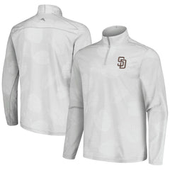 San Diego Padres Tommy Bahama Delray Frond IslandZone Half-Zip Jacket Gray