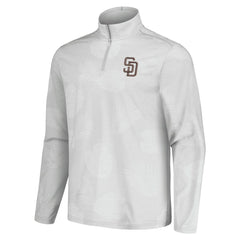 San Diego Padres Tommy Bahama Delray Frond IslandZone Half-Zip Jacket Gray