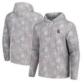 St. Louis Cardinals Tommy Bahama Palm Frenzy Hoodie Long Sleeve T-Shirt Gray