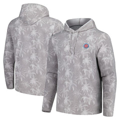 Chicago Cubs Tommy Bahama Palm Frenzy Hoodie Long Sleeve T-Shirt Gray