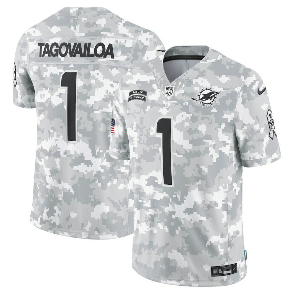 Tua Tagovailoa Miami Dolphins 2024 Salute to Service Limited Jersey - Arctic Camo online
