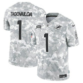 Tua Tagovailoa Miami Dolphins 2024 Salute to Service Limited Jersey - Arctic Camo online