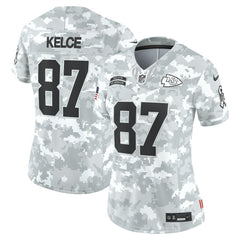 Travis Kelce Kansas City Chiefs Women's 2024 Salute to Service Limited Jersey - Arctic Camo online