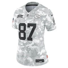 Travis Kelce Kansas City Chiefs Women's 2024 Salute to Service Limited Jersey - Arctic Camo online
