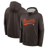 Cleveland Browns Rewind Club Logo Pullover Hoodie - Brown discount