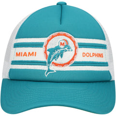 Miami Dolphins Youth Stripe Trucker Adjustable Hat - Aqua cheap