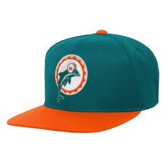 Miami Dolphins Youth Team Two-Tone Snapback Hat - Aqua discount