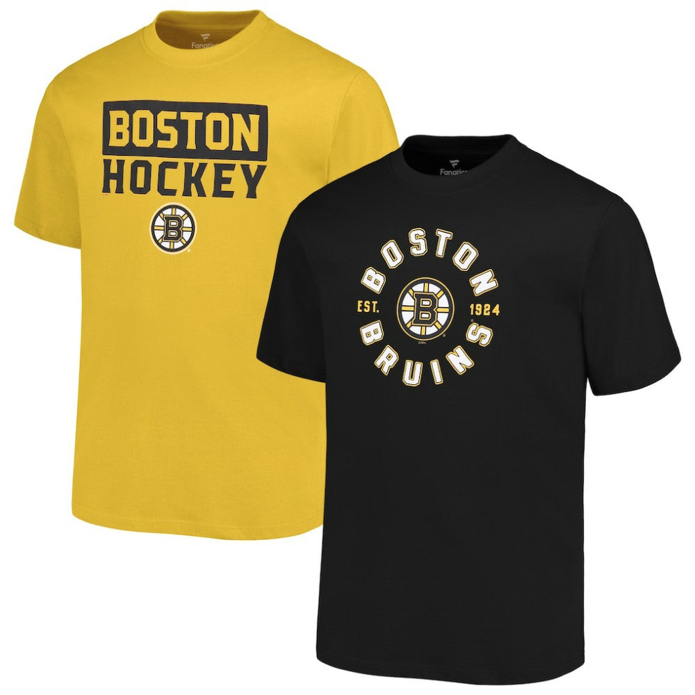 Boston Bruins Fanatics Big & Tall 2-Pack T-Shirt Set T-shirts
