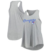 New York Rangers Fanatics Women's Plus Size Racerback Tank Top - Heather Gray Tank Top