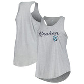 Seattle Kraken Fanatics Women's Plus Size Racerback Tank Top - Heather Gray Tank Top