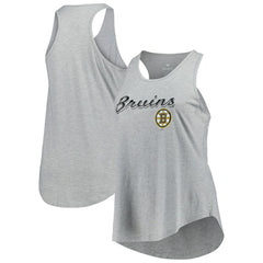 Boston Bruins Fanatics Women's Plus Size Racerback Tank Top - Heather Gray Tank Top