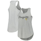 Pittsburgh Penguins Fanatics Women's Plus Size Racerback Tank Top - Heather Gray Tank Top
