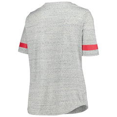 New Jersey Devils Fanatics Women's Plus Size Lace-Up T-Shirt - Heather Gray T-shirts