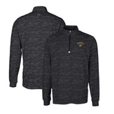 Seattle Mariners Cutter & Buck City Connect Big & Tall Traverse Camo Print Stretch Quarter-Zip Pullover Top Black