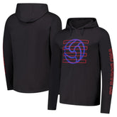 Barcelona Wordmark Long Sleeve Hoodie T-Shirt- Charcoal shop