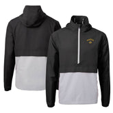 Seattle Mariners Cutter & Buck City Connect Charter Eco Recycled Half-Zip Anorak Jacket Black/Gray