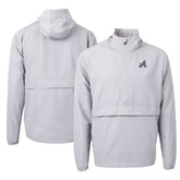 Atlanta Braves Cutter & Buck City Connect Charter Eco Recycled Half-Zip Anorak Jacket Gray