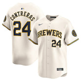William Contreras Milwaukee Brewers Home Limited Player Jersey Cream