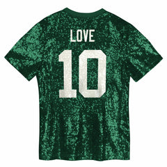 Jordan Love Green Bay Packers Girls Youth Sequin V-Neck Fashion Jersey - Green on sale