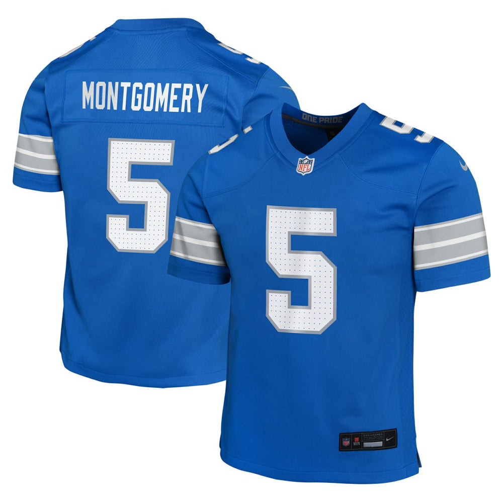 David Montgomery Detroit Lions Youth Game Jersey - Blue on sale