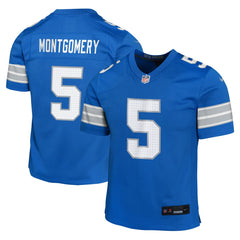 David Montgomery Detroit Lions Youth Game Jersey - Blue on sale
