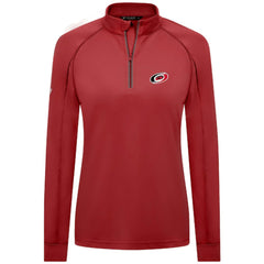 Carolina Hurricanes Levelwear Women's Kinetic Insignia Core Quarter-Zip Pullover Top - Red Pullover