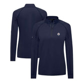 Winnipeg Jets Levelwear Women's Kinetic Insignia Core Quarter-Zip Pullover Top - Navy Pullover