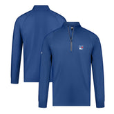 New York Rangers Levelwear Theory Insignia Core Quarter-Zip Pullover Top - Blue Pullover