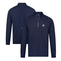 Winnipeg Jets Levelwear Theory Insignia Core Quarter-Zip Pullover Top - Navy Pullover