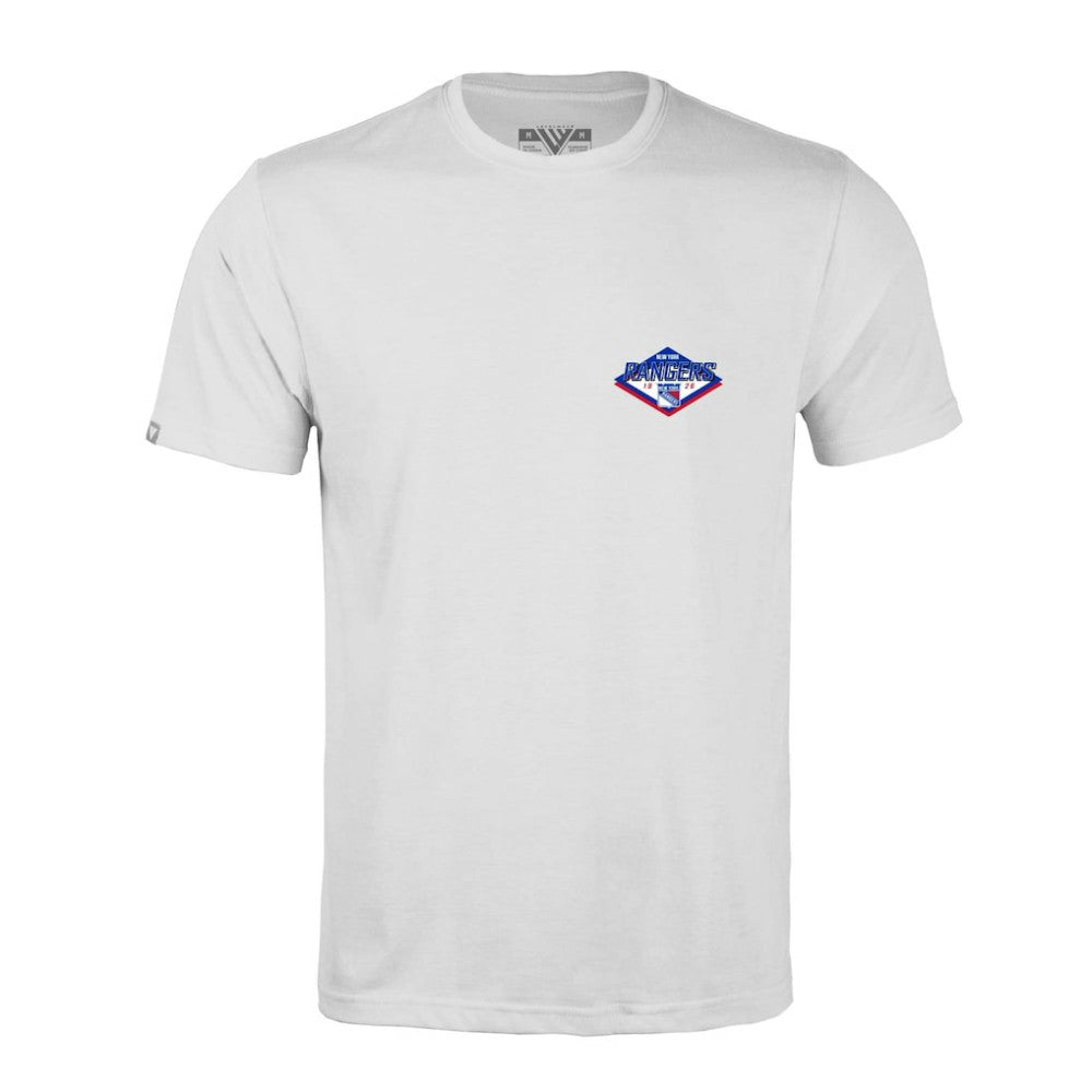 New York Rangers Levelwear Richmond Club Patch 2.0 T-Shirt - White T-shirts