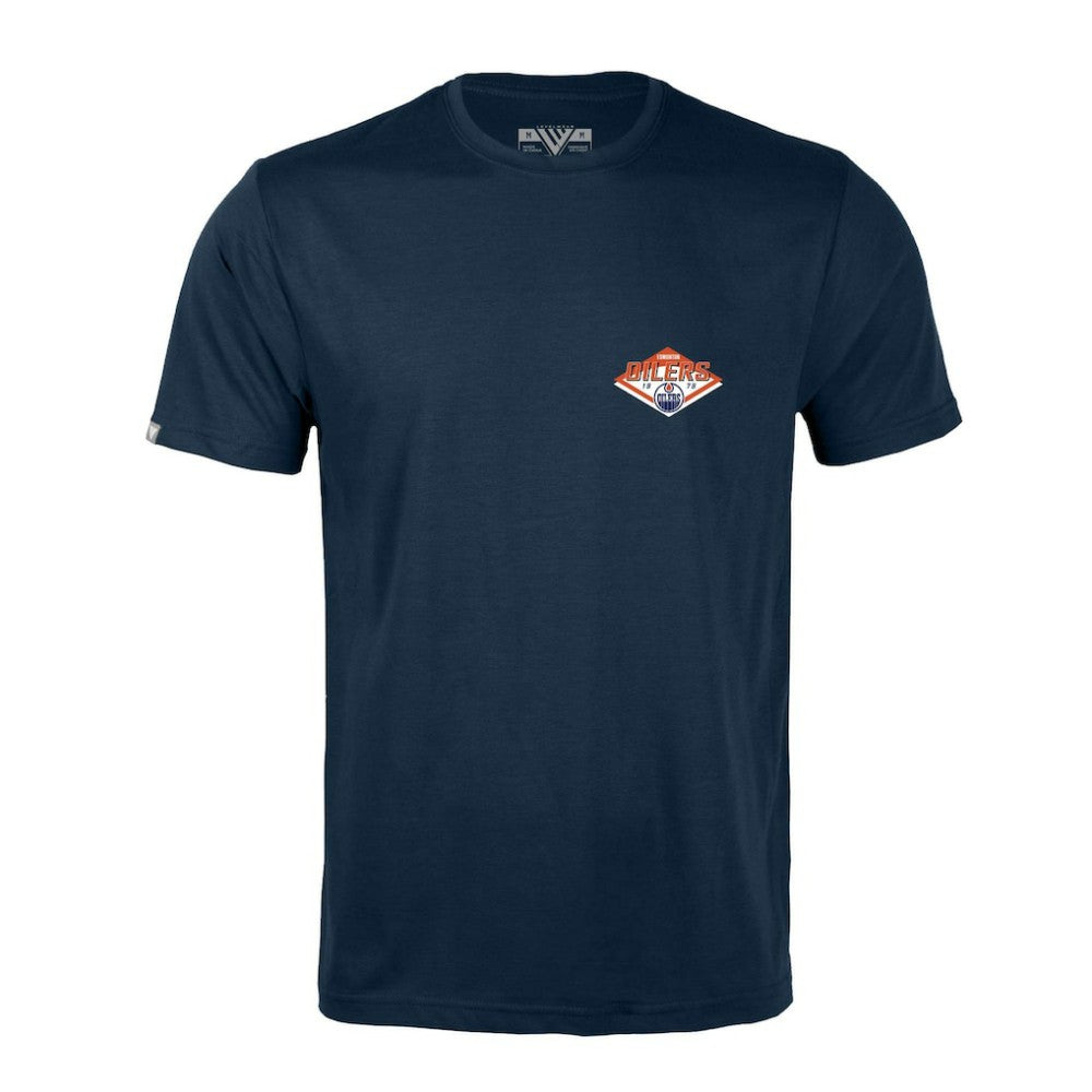 Edmonton Oilers Levelwear Richmond Club Patch 2.0 T-Shirt - Navy T-shirts