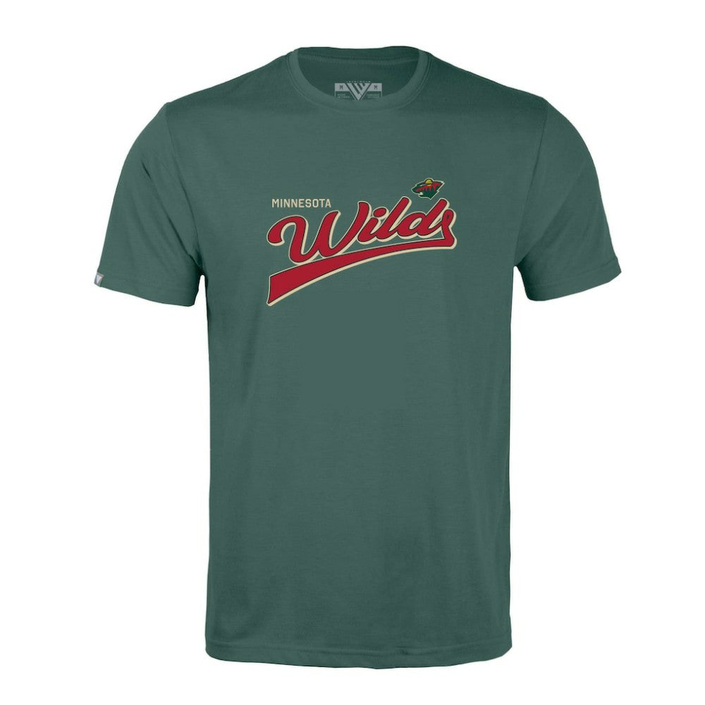 Minnesota Wild Levelwear Richmond Retro Script T-Shirt - Green T-shirts