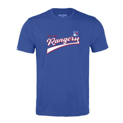 New York Rangers Levelwear Richmond Retro Script T-Shirt - Blue T-shirts