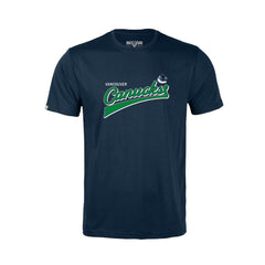 Vancouver Canucks Levelwear Youth Little Richmond Retro Script T-Shirt - Navy T-shirts