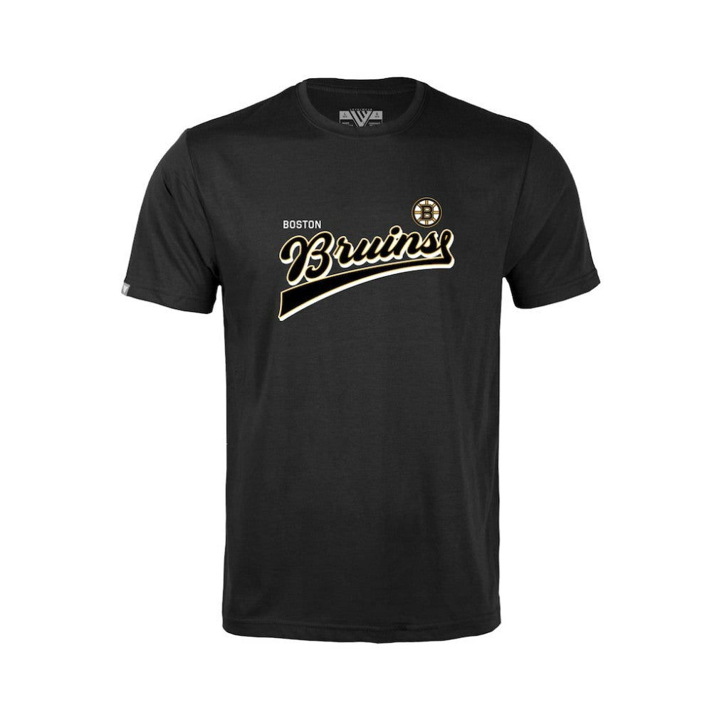 Boston Bruins Levelwear Youth Little Richmond Retro Script T-Shirt - Black T-shirts