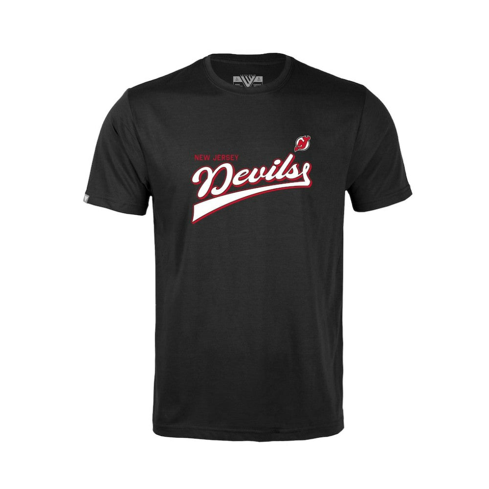New Jersey Devils Levelwear Youth Little Richmond Retro Script T-Shirt - Black T-shirts