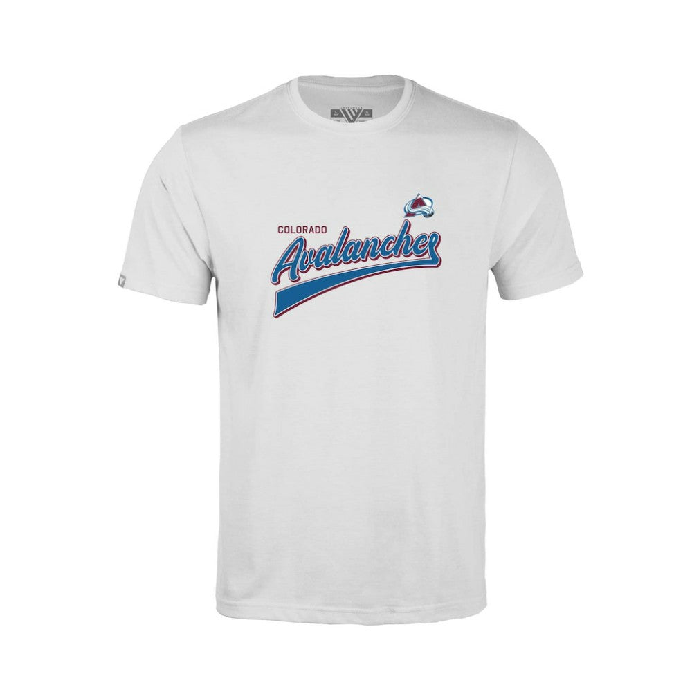 Colorado Avalanche Levelwear Youth Little Richmond Retro Script T-Shirt - White T-shirts
