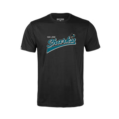 San Jose Sharks Levelwear Youth Little Richmond Retro Script T-Shirt - Black T-shirts