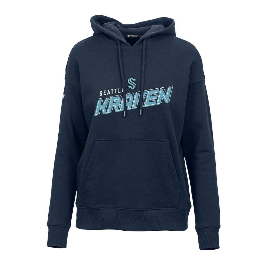 Seattle Kraken Levelwear Women's Adorn Premier 2.0 Fleece Pullover Hoodie - Deep Sea Blue Hoodies